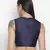 Vansic Navy blue Dupion silk women crop top