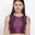 Tasor purple Dupion silk women crop top