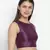 Tasor purple Dupion silk women crop top