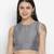 Kason grey Dupion silk women crop top