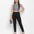 Kason grey Dupion silk women crop top