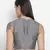 Kason grey Dupion silk women crop top