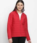 Oddity printed smart print reversible quilted women jacket