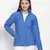 Doozy blue floral print reversible quilted women jacket