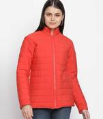 Venus abstract print reversible quilted women jacket