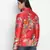 Beautus red floral print reversible quilted women jacket