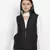 Grooving black animal print reversible quilted women jacket