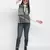 Grooving black animal print reversible quilted women jacket
