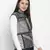 Grooving black animal print reversible quilted women jacket