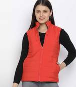 Larking symmetrical print  reversible quilted women jacket