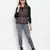 Larking symmetrical print  reversible quilted women jacket