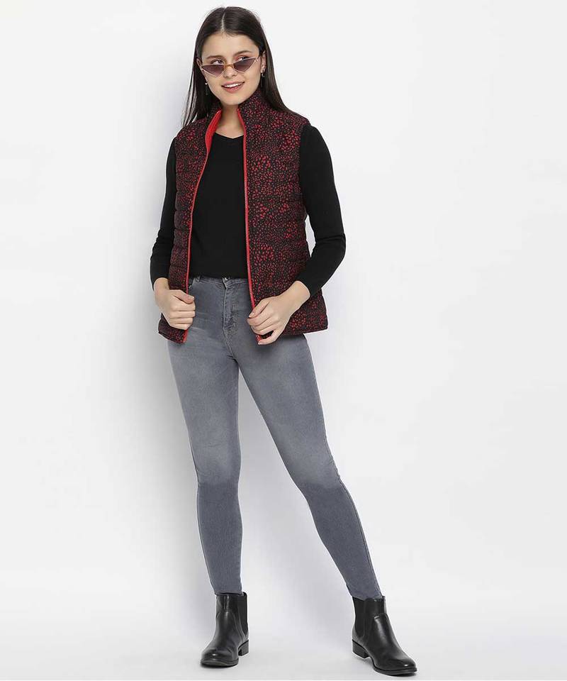Bold redaz reversible quilted women jacket