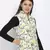 Lemony tropical print reversible quilted women jacket