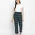 Soft green brush check women nightwear pajama