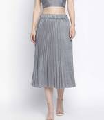 Gazzing Grey pleated women skirt