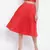 Hearted red pleated women skirt