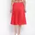 Hearted red pleated women skirt