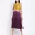 Bamber purple pleated women skirt