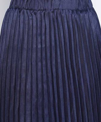 Staple navy blue women pleated skirt 5