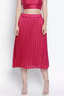 Mobble pink women pleated skirt