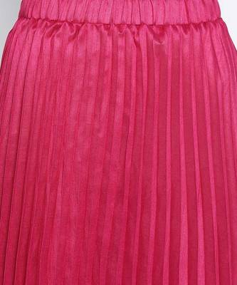 Mobble pink women pleated skirt 5
