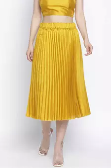Danamic mustrad women pleated skirt