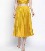 Danamic mustrad women pleated skirt