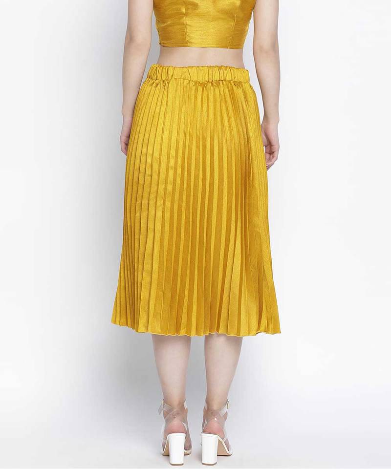 Danamic mustrad women pleated skirt