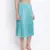 Cold turq pleated women skirt