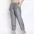 Soild grey Dupion silk women pant