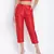 Heartly Red Dupion Silk women pant
