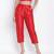 Heartly Red Dupion Silk women pant