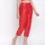 Heartly Red Dupion Silk women pant