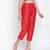 Heartly Red Dupion Silk women pant