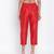 Heartly Red Dupion Silk women pant