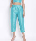 Bablling turq Dupion silk women pant