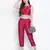 Ivolic Solid pink Dupion silk women pant