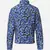 Diva blue floral printed reversible quilted girl jacket
