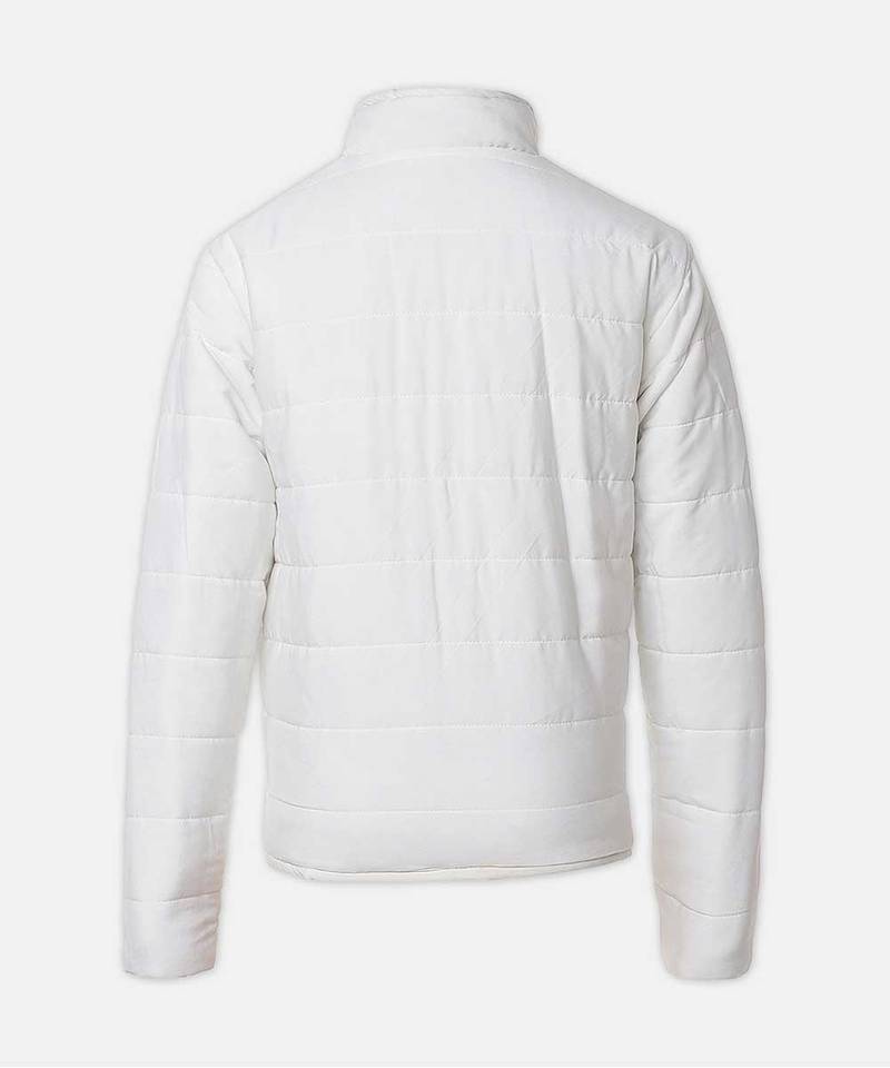 Diva blue floral printed reversible quilted girl jacket