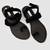 Purely Lush Black Strappy Flats  for Women