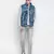 Stylized bright blue Reversible Quilted men Jacket