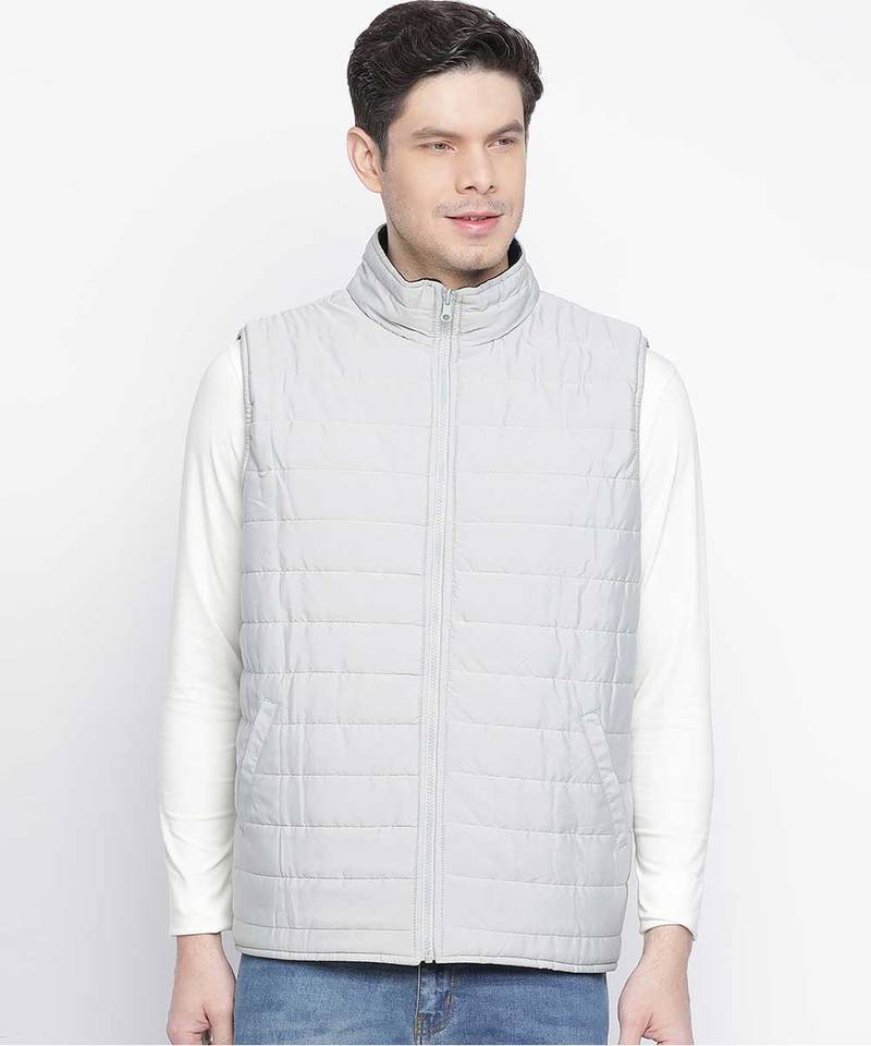 Vibrant black printed mezz  Reversible Quilted men Jacket