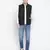 Vibrant black printed mezz  Reversible Quilted men Jacket