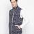 Funky blue printed Reversible Quilted men Jacket