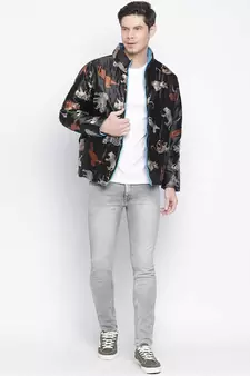 Modish hanute animal print Reversible Quilted men Jacket