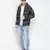 sallin black tropical printed reversible Quilted mens jacket