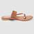 Purely Lush Rose Gold Glitter Ethnic Flat Slippers for Women