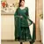 Pheeta Olive Green Block Print with Dotted Dupatta