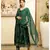 Pheeta Olive Green Block Print with Dotted Dupatta