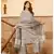 Pheeta Light Grey Floral Hand Block Printed Set with Flared Pants and Dupatta